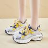Woman Chunky Sneakers Fashion Double Lace Up Breathable Mesh Casual Sport Shoes Trendy Versatile Height Increase Platform Shoes