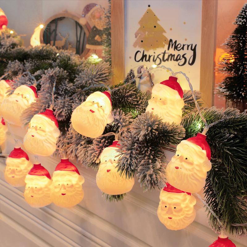 3M Vánoční dekorační světla Sněhulák Vločka Santa Claus Světelný řetěz Vánoční stromek Dekorační potřeby Lampion Přívěsek