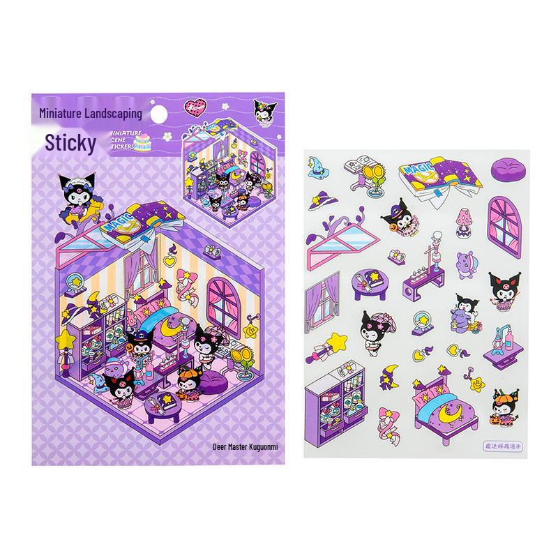 3D Miniature Diorama Stickers: DIY Stackable House Game for Kids