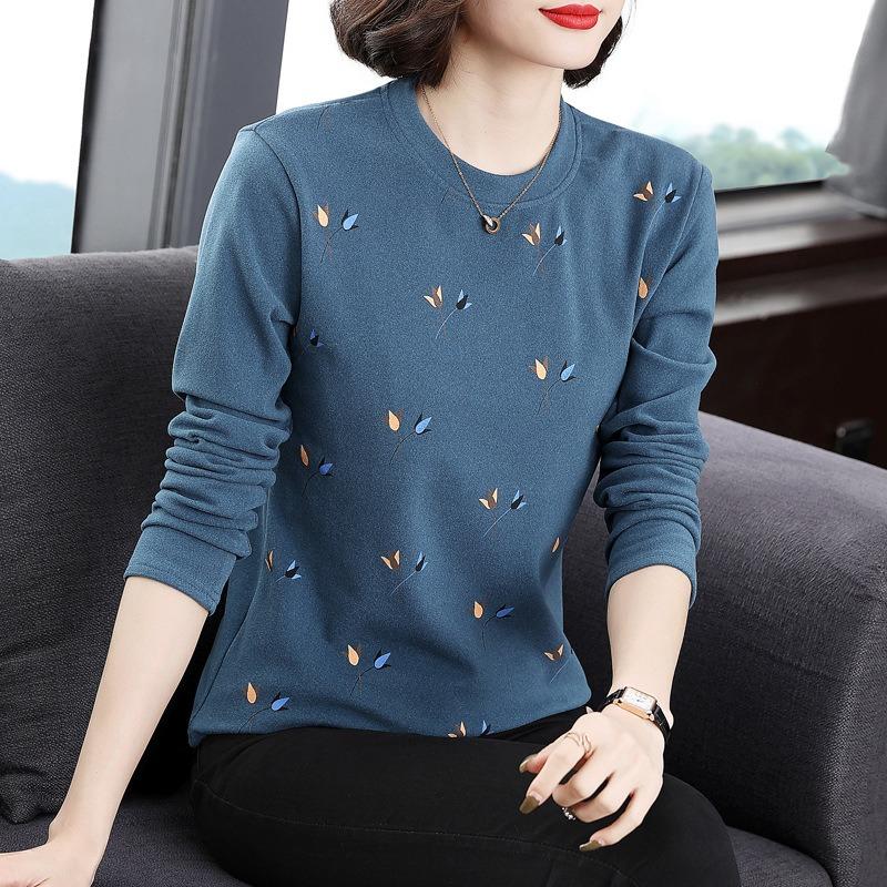 

Autumn and Winter German Velvet Warm Bottoming Shirt Women s New Fashion Large Size Foreign Style Long-sleeved Tops M синий