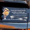 Creative Personality Car Sticker: 'Crying to Grow, Living with a Smile'