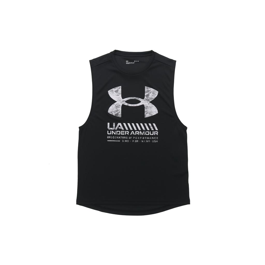 Under Armour Velocity Graphic Logo Training Tank Top Men Tops Black 1362303-001