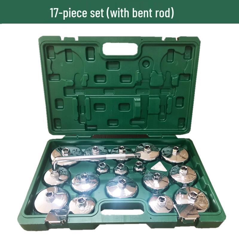 Steel Engine Oil Filter Wrench Set - Cap Style Auto Maintenance Tool