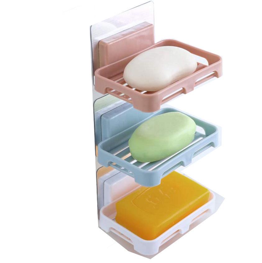 Nordic Style Punch-Free Bathroom Soap Rack - Strong Seamless Single-Layer Drain Soap Box