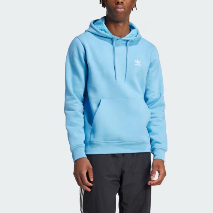 Adidas Originals Essential Trefoil Essentials Casual Sports Comfortable Hoodie Men hoodies Light-Blue IY4925