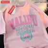 Malibu Beach Simple Letter Printing Print Men Women Top Fashion T Shirt Cotton Loose T-Shirt Casual O-Neck Clothes Oversize Top