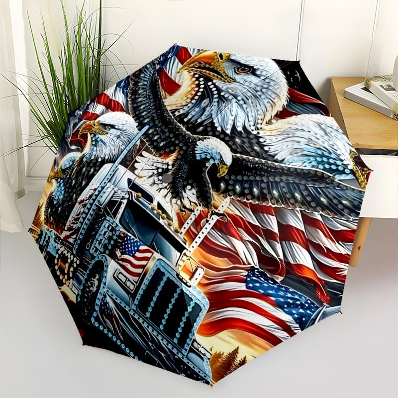 Eagle Fashionable Automatic Opening/Closing Folding Umbrella. Portable and Foldable, Ideal for Gift, Travel, and Daily Use.