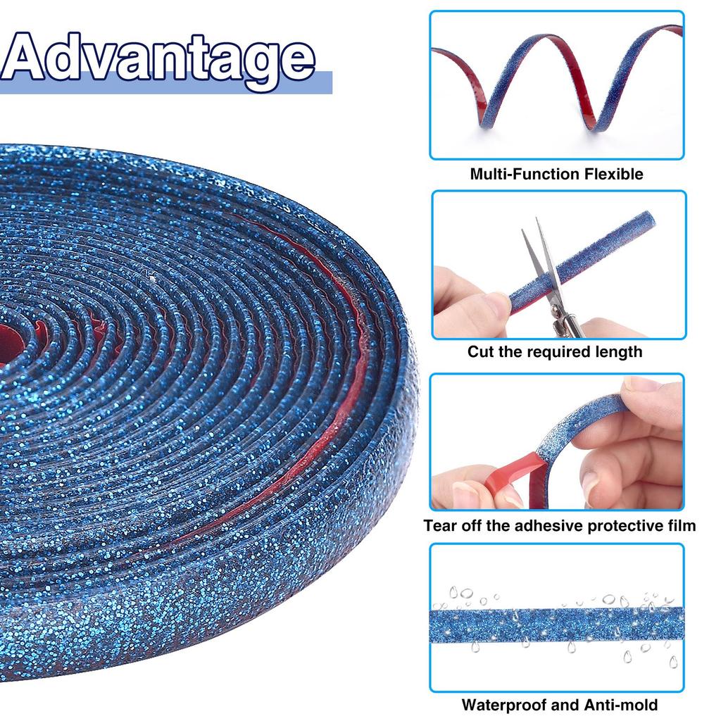 300cm Self-Adhesiv Tile Gap Tape Kitchen Bathroom Mildewproof Waterproof Beautiful Seam Tape 8mm Wall Floor Gap Line Decor Strip