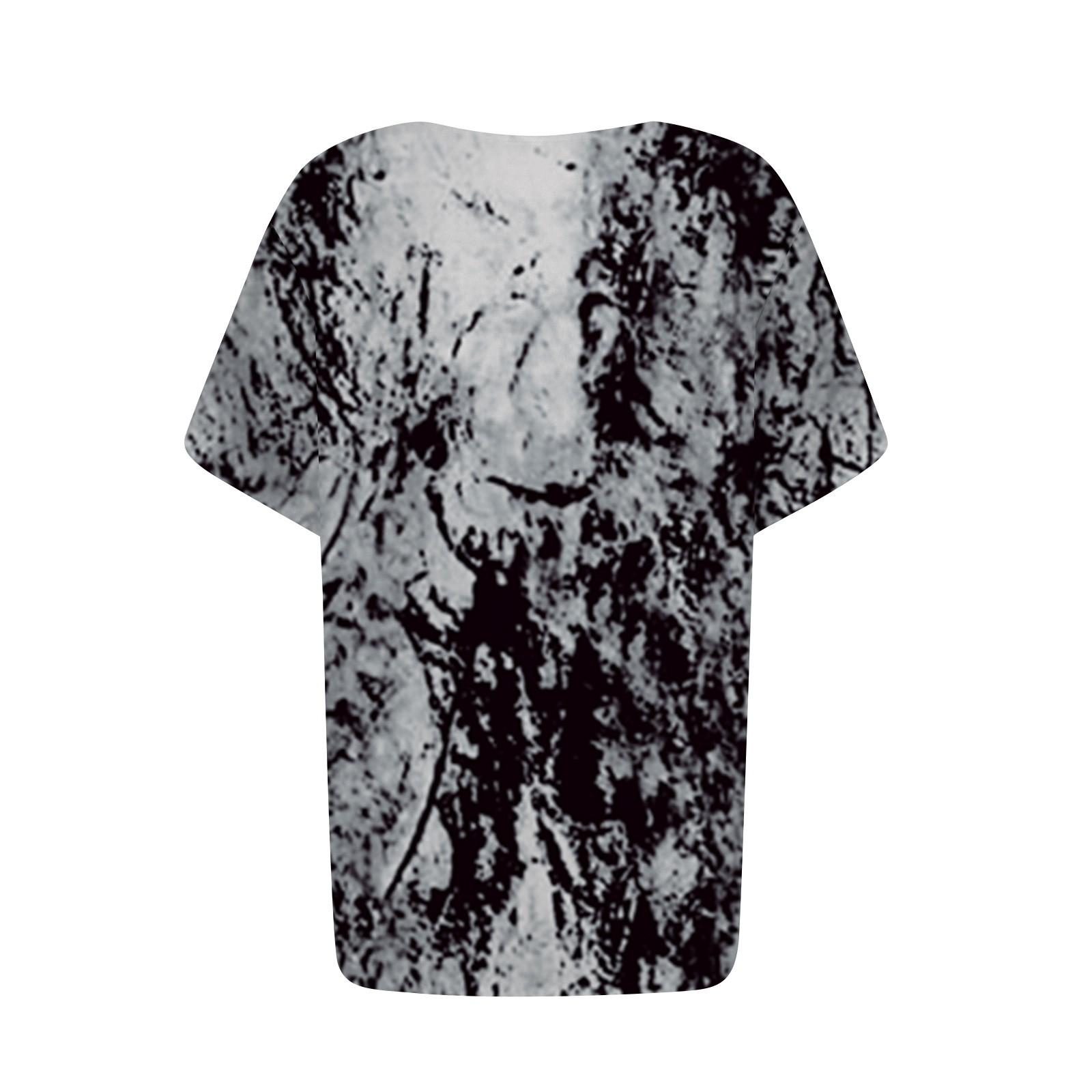 Женская модная рубашка с коротким рукавом с принтом на пуговицах на груди и кармане XXXXL — фото 4