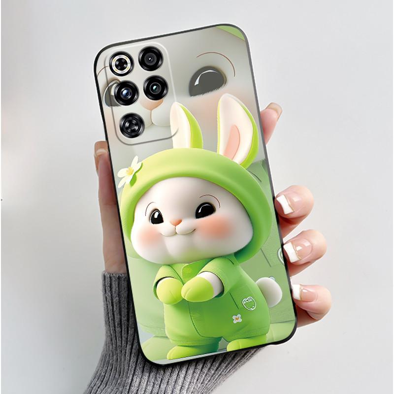 Für ZTE Nubia Red Magic 11 Pro Hülle Niedliches Liebeshase Lustig Schwarz Matt Weiche Silikonhülle Für RedMagic 11 Pro + Plus Handyhülle