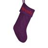 Embroidered Letter Color Knit Christmas Stocking, Candy Bag for Holiday Decor