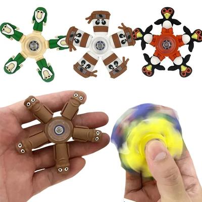 Italian Brainrot Tung Fidget Spinner Chain Toy Deformed Antistress Hand Spinner Vent Toy Adult Stress Relief Fidget Sensory Gyro