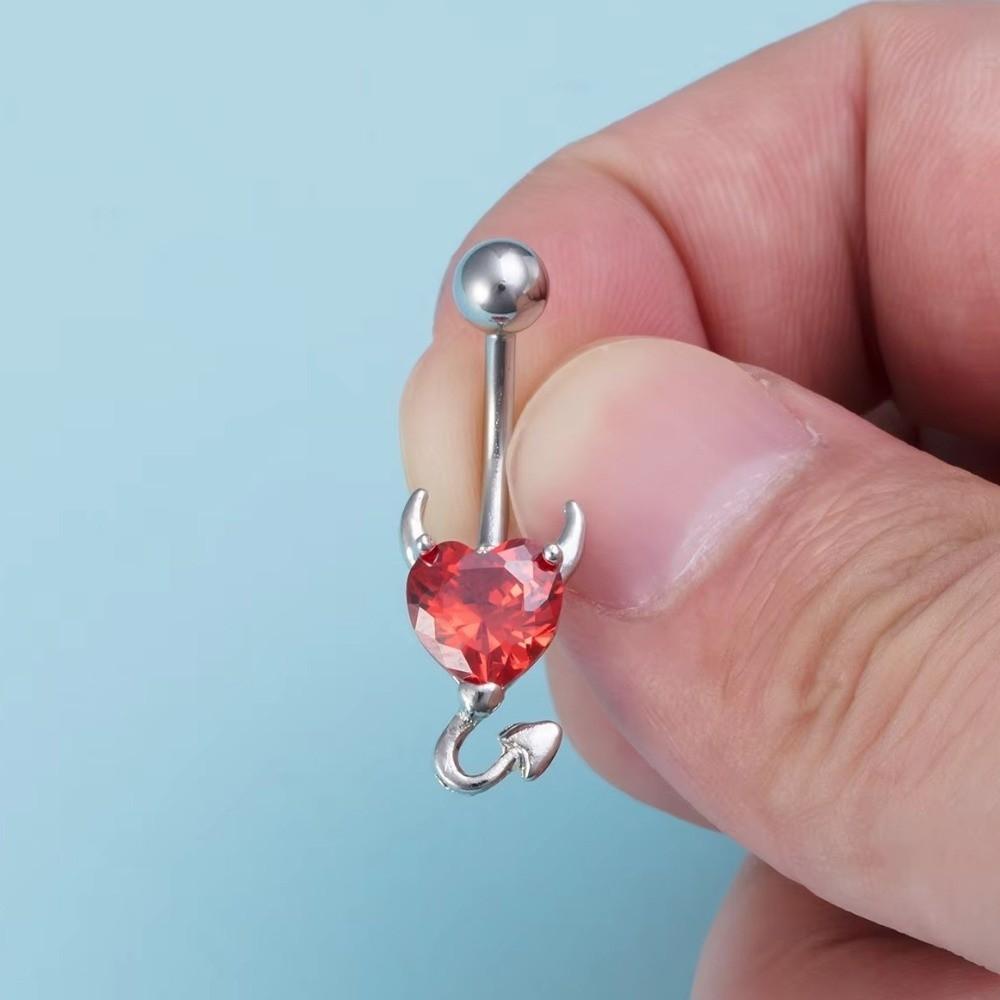 Kupfer Kristallkugel Bauchnabelringe Eleganter Glänzender Körperschmuck Runde Edelstein Bauchnabelpiercing Geschenk
