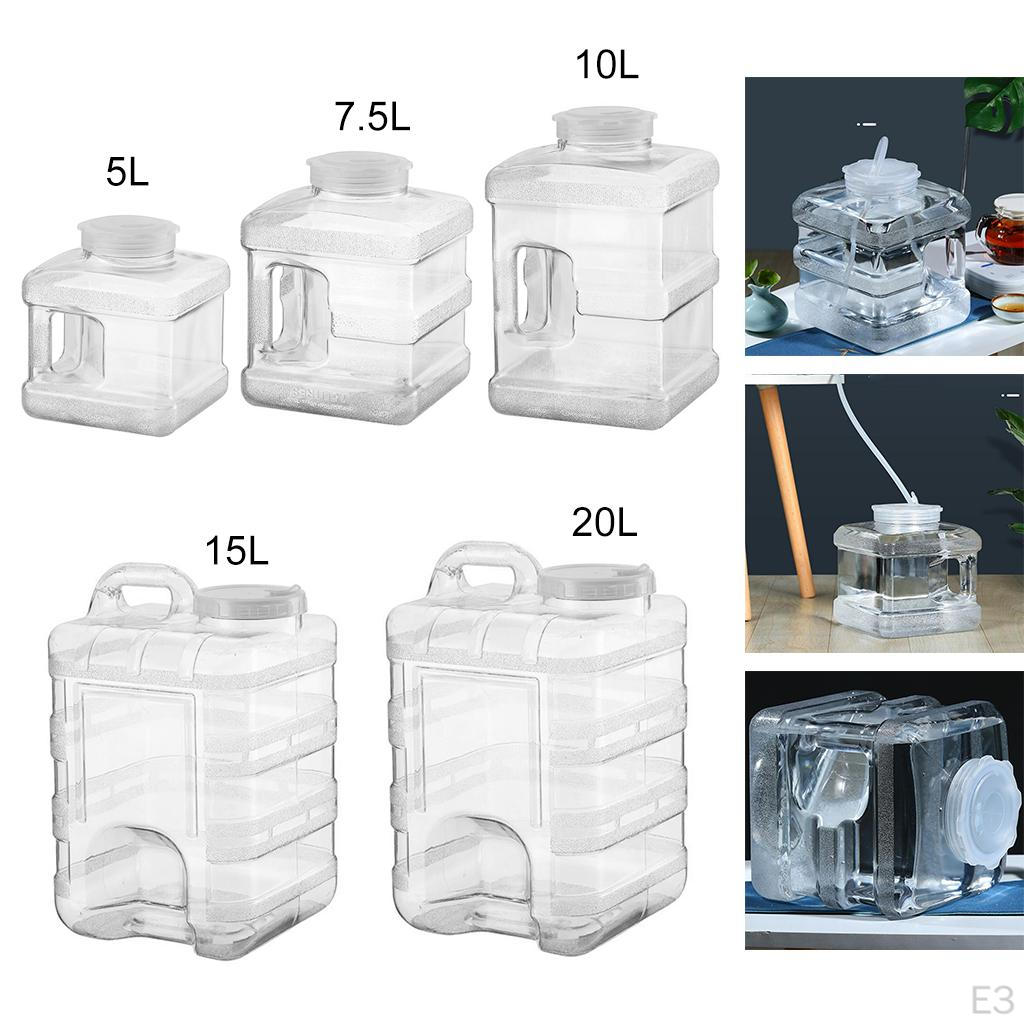 Square Water Bottle with Big, Large Capacity Storage for Outdoor Camping,, Grill, RV,