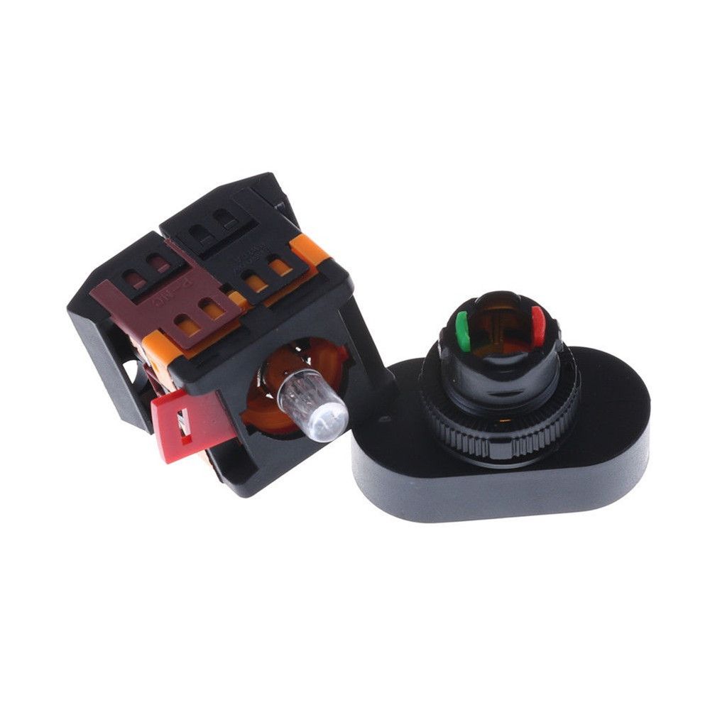 Monteringshull 1 NO NC APBB22N 220V Trykknappbryter 22mm Momentan PÅ/AV Start Stopp