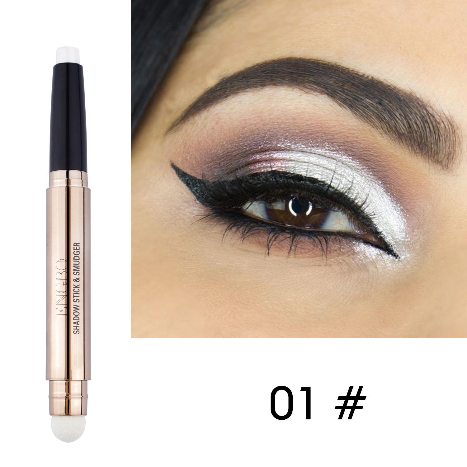 

18-цветный перламутровый карандаш для теней для век Easy To Color Eye Shadow Stick с губчатой головкой, металлический мерцающий матовый кремовый карандаш для теней для век Макияж глаз 01