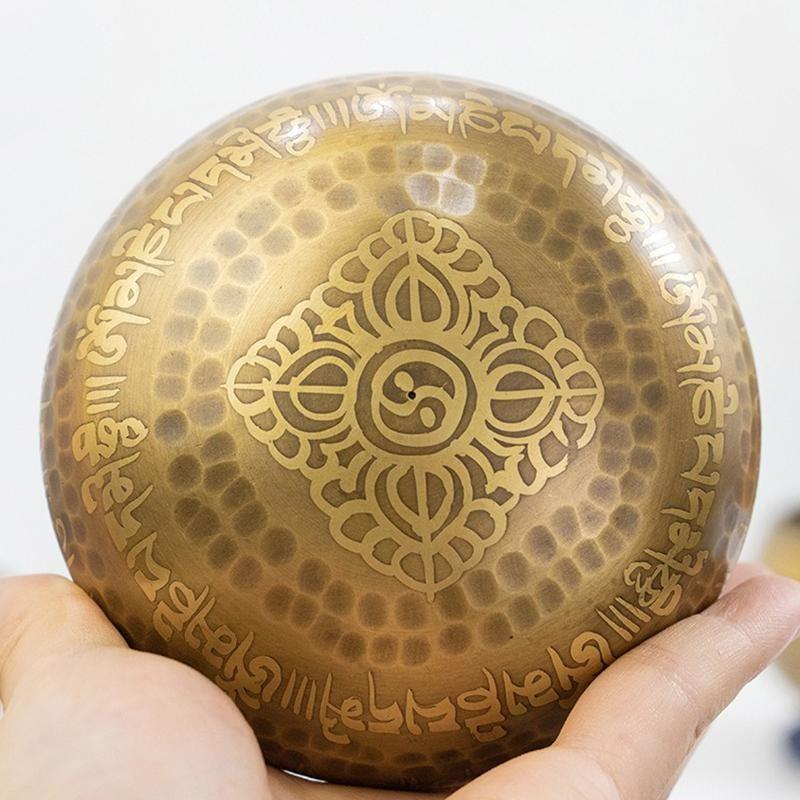 9cm Brass Singing Bowl Stick Bell Meditation Sound Bowls and Spiritual Instruments Sound Healing Instrument