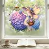 Sticker Hortensie Fee Wandaufkleber für Kinderzimmer, Schlafzimmer, Wohnzimmer Wanddeko Aufkleber