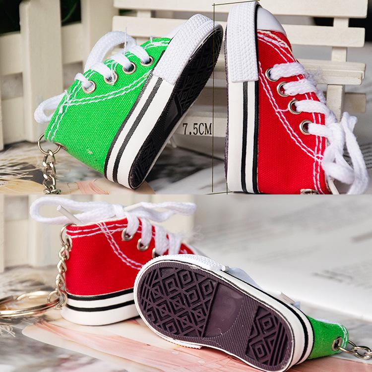 Colorful Canvas Shoes Keychain - Creative Casual Bag Pendant & Car Key Accessory Gift