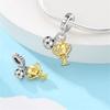 100% Copper I Love Soccer Series Lucky Football Trophy Charms Beads Fit Qikaola Original Bracelets Fine Diy Jewelry