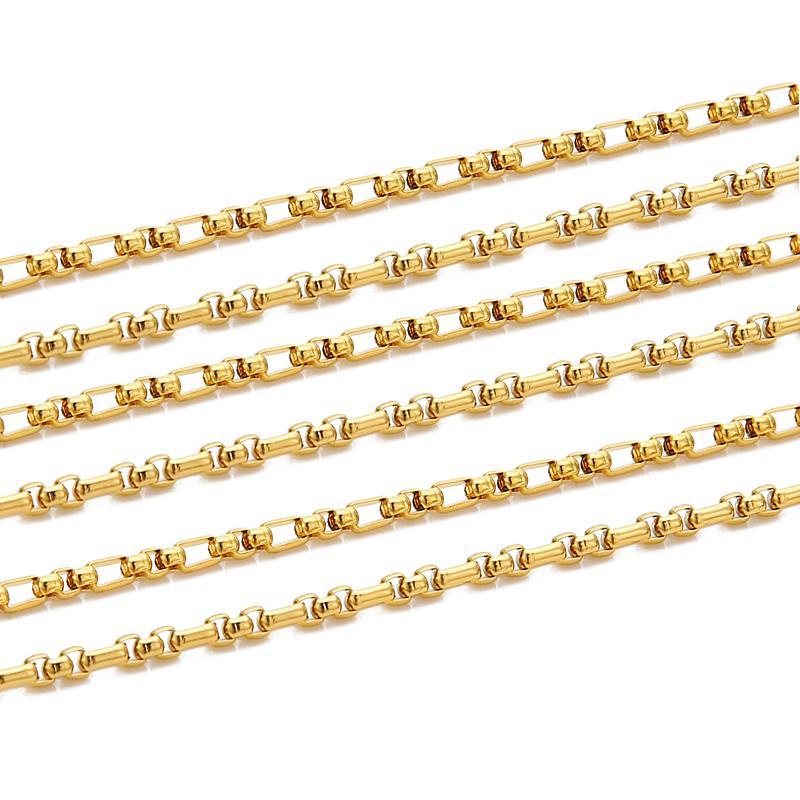 1 Meter Stainless Steel 3mm Witdth 3:1 Long Oval Link Box Chains Bulk Necklaces DIY Jewelry Making Bracelets Findings Wholesale