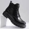 The First Layer of Cowhide Martin Boots Men's Autumn and Winter Velvet Warm Men's Boots Tooling Trend Leather Men's Leather Boots Explosion