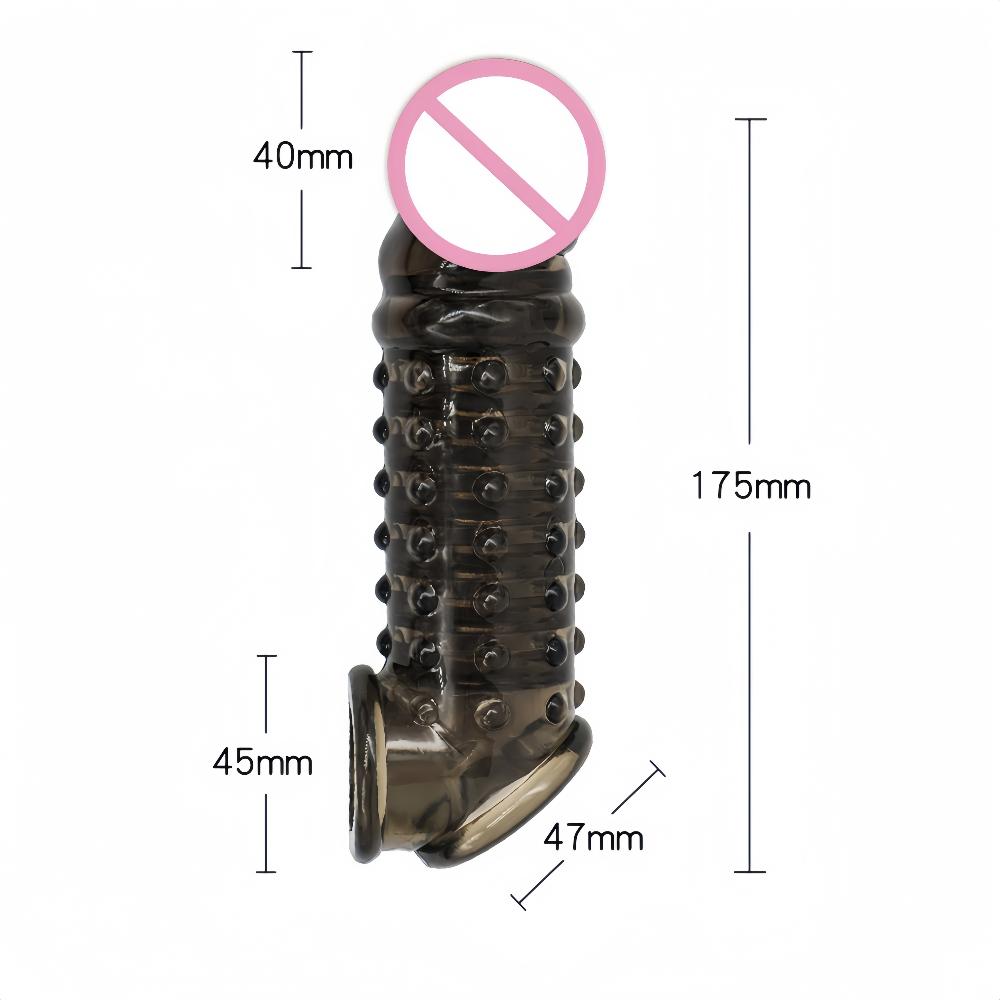 Male Penis Ring Glans Enlargement Extender Delay Ejaculation Silicone Reusable Penis Sleeve Condom Adult Male Erotic Toy