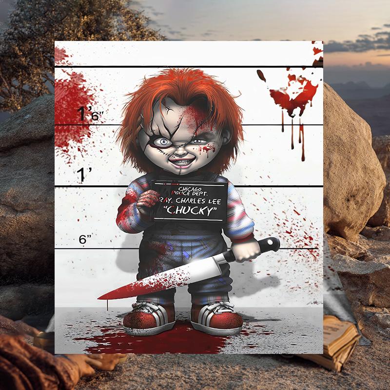 1pz Plaid di Flanella Horror di Halloween di Chucky Regalo, Adatto Sia per Uomini Che per Donne, Morbido Ideale per Letti e Divano, Regalo di Compleanno o Natale