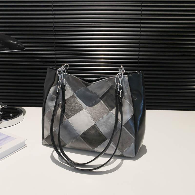 

Stylish Casual Tote Bag For Everyday Commute Chic Trendy Womens Handbag In Black Yellow Pink Green Brown чёрный