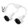 European Standard 3x1.5mm² Power Cord Plug with 0.34m Length and Dual Socket