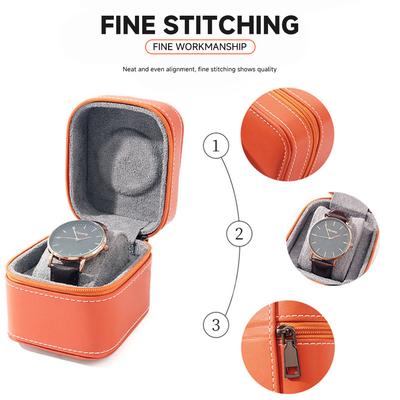 Watch Travel Case PU Leather Zipper Watch Box Organizer Watch Storage Box Jewelry Series Storage Display Case Gift Box