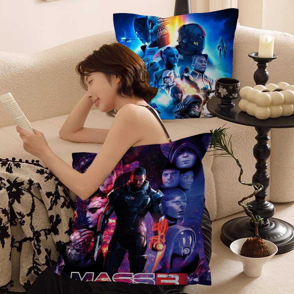 Mass Effect Game Pillow Cushion Cover Pillowcase Living Room Sofa Home Decor