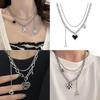 New pearl necklace women's light luxury niche versatile sweater collarbone chain premium love butterfly pendant