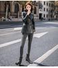 JINLUN Genuine Sheepskin and Lambskin Leather Winter Women's Jacket, Tailored, Spring, Autumn, (XL, Black)