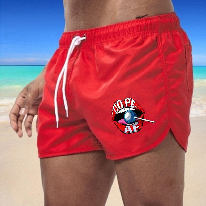 

BBK-54 Летние Новые Мужские Быстросохнущие Плавки Спортивные Штаны Купальники Пляжные Шорты Шорты для Бега Спортивные Креативный баскетбольный принт 4XL красный