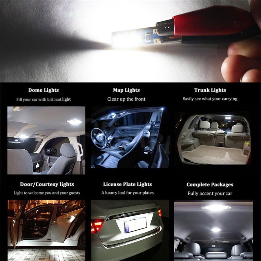 10PCS Super Bright White 6000K 3030 LED Light Bulbs For Car Truck SUV