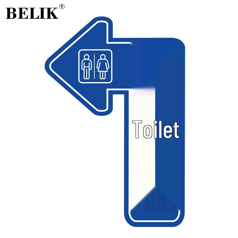 BELIK Restroom Left Turn Arrow Floor Sticker 30x40 CM