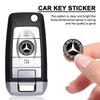 14mm Car Key Emblem Stickers Auto Control Key Logo For Mercedes Benz W204 W212 W176 GLC CLA GLA E C G M R S Class AMG Car Accessories