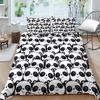 Panda Bedding Set for Kids Boys Girls Cute Cartoon Giant Panda Duvet Cover Set King/Queen Size Yellow Soft Polyester Quilt Cover