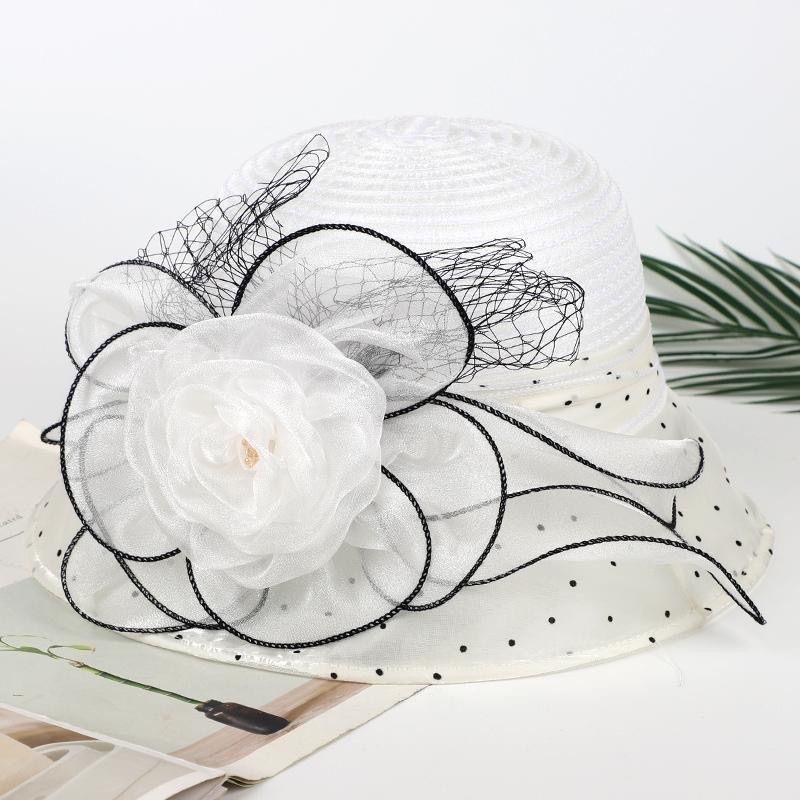 Spring Summer Ladies Hat Big Flower Eugen Sun Hat Shade Fashion Season Shade Summer Sunscreen Breathable bucket hat
