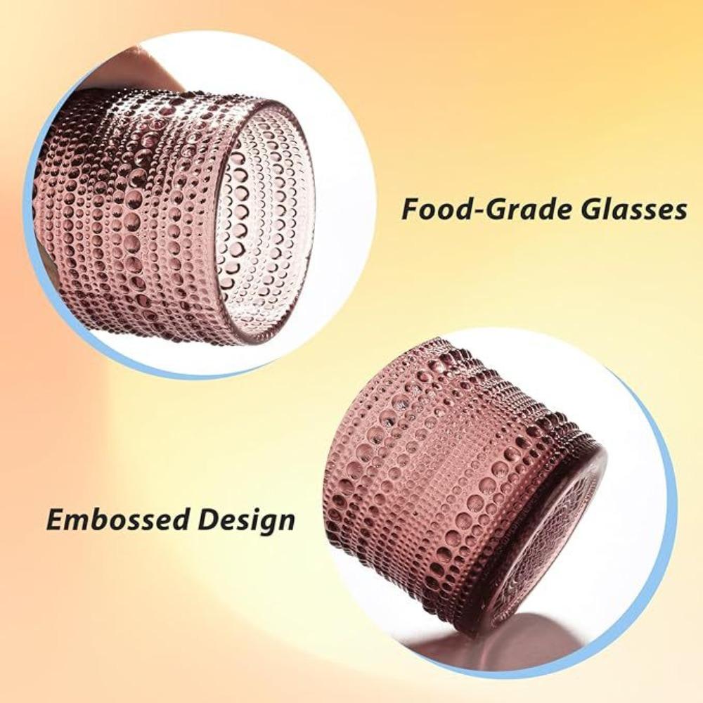 Thickened Glass Juice Cup Colored Bead Dot Red Wine Cup New Dessert Goblet  Wedding Ornaments