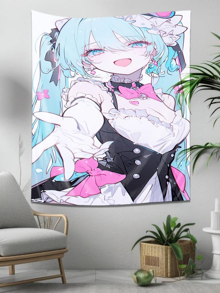 Dreamy Girl Style Wall Hanging Ethereal AnimeInspired Decorative Tapestry 74x94cm(29x37in)
