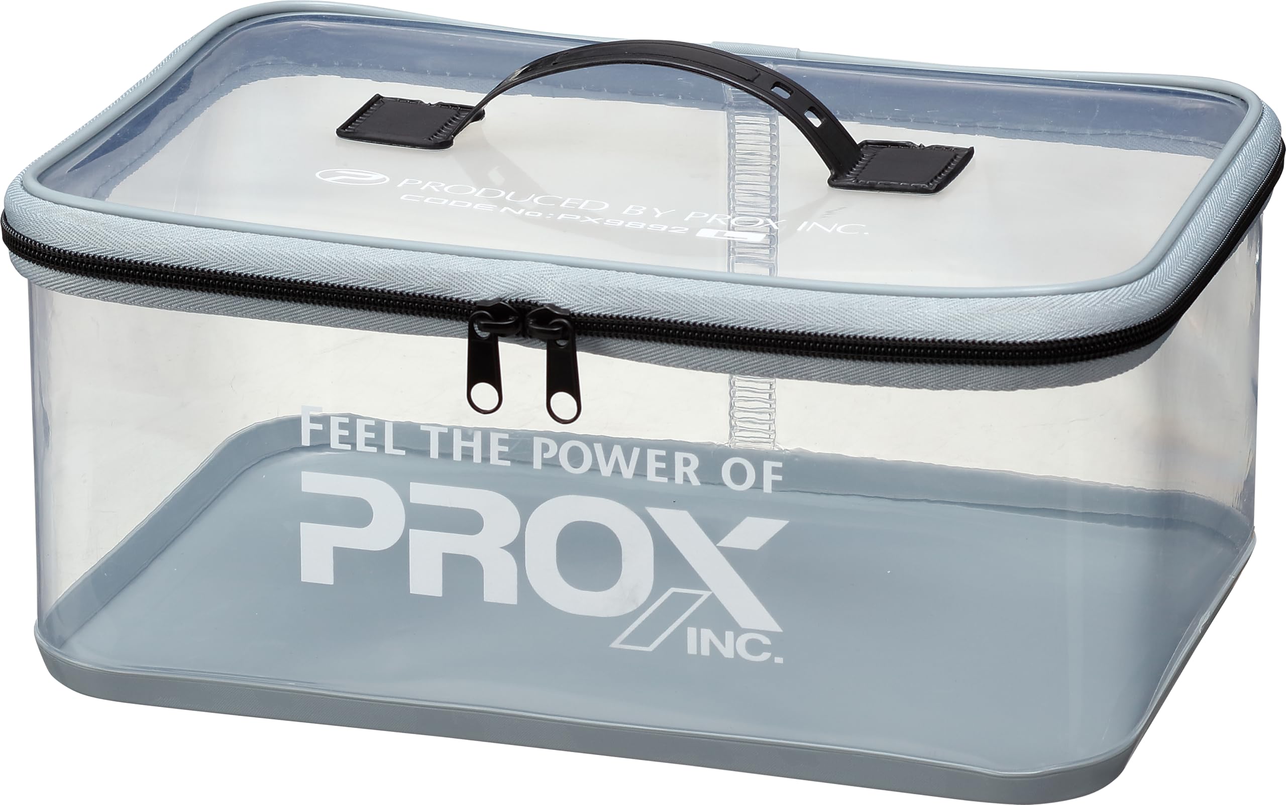 

PROX Mini Fishing with Clear Lid and Ideal for Storing Small Items Bucket, Large, Blue-Gray, PX9892LBG, Sides,