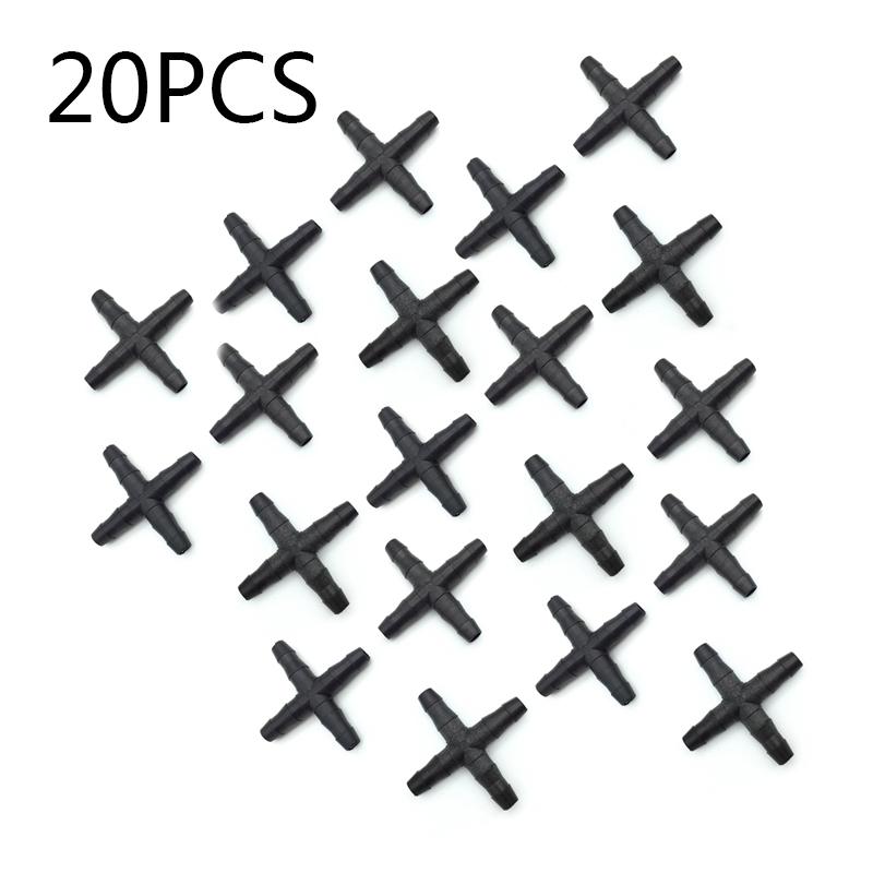 20* Cross Fitting Connector Black Unique Barb Design Reduces Insertion Force Practical Portable And Easy To Install