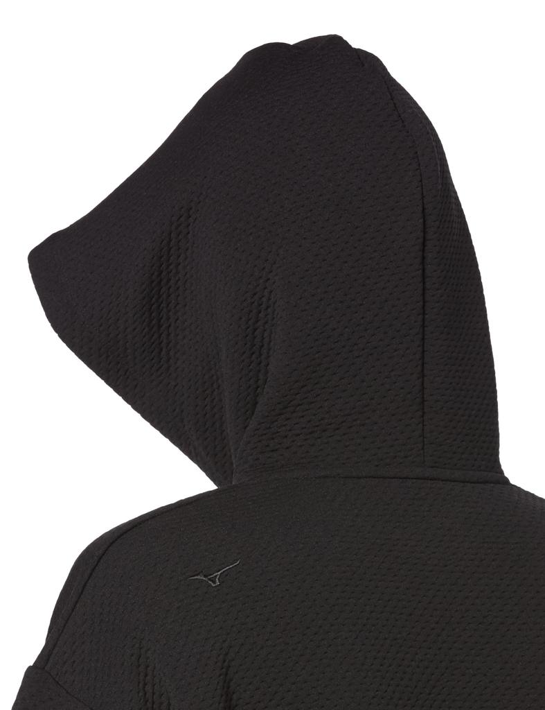 Mizuno Breath Thermo Ripple Quilt and Size B2MCA711 Dress, Moisture-Wicking Heat-Generating, UPF15+, Outdoor, Women's, Black, L,