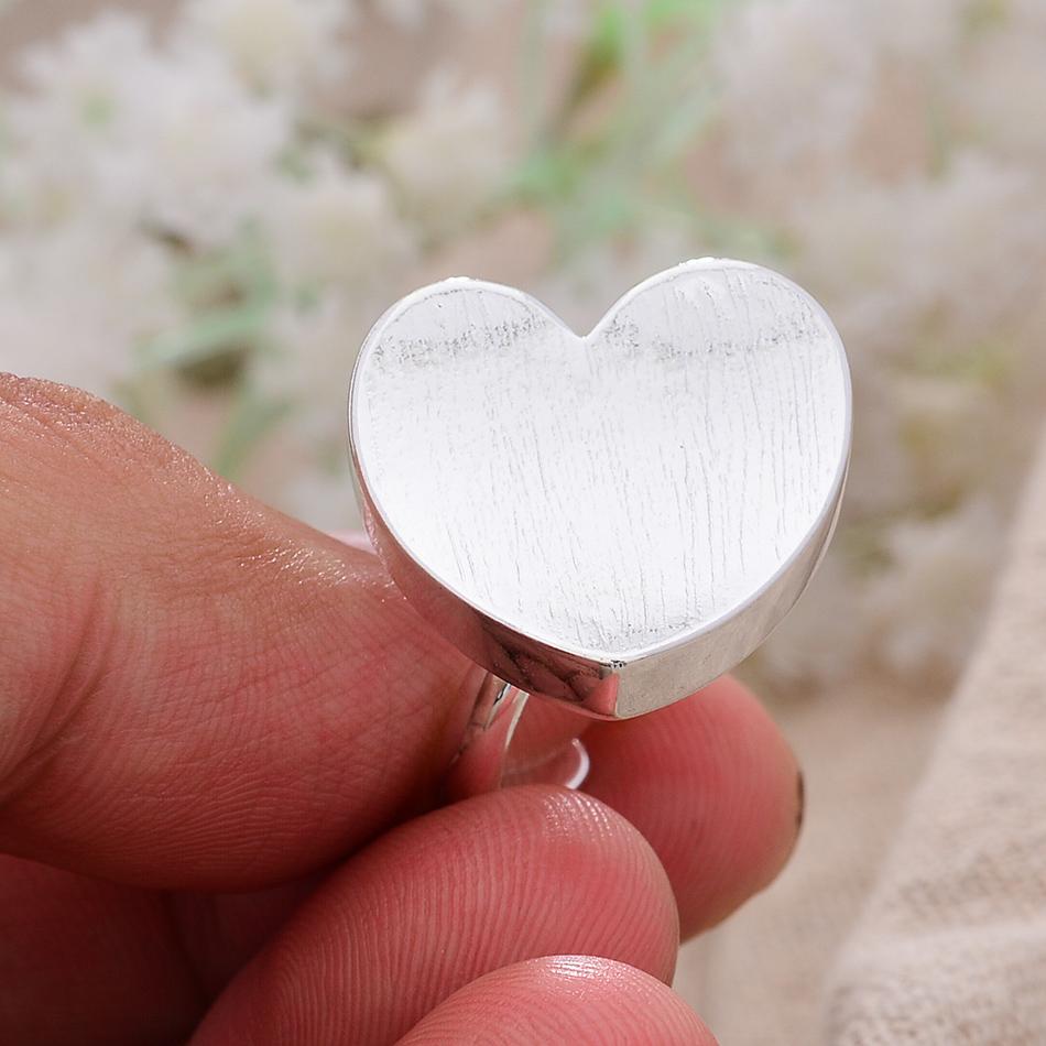 New Arrival Romantic Big Love Heart Platinum Plated Ladies Open Rings For Girlfriend Valentine's Day Gifts Never Fade