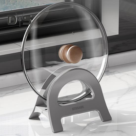 Adjustable Cutting Board Holder Pot Lid Stand Auto Width Adjustment Multi-Purpose Countertop Cutting Board Holder Rack