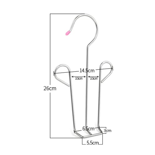 Stainless Steel Shoe Hanger with Drainer, Drainer, and Drying Rack, Connectable with Insole Clips, Space-Saving, Windproof, and Non-Slip (14.5*3*26cm)