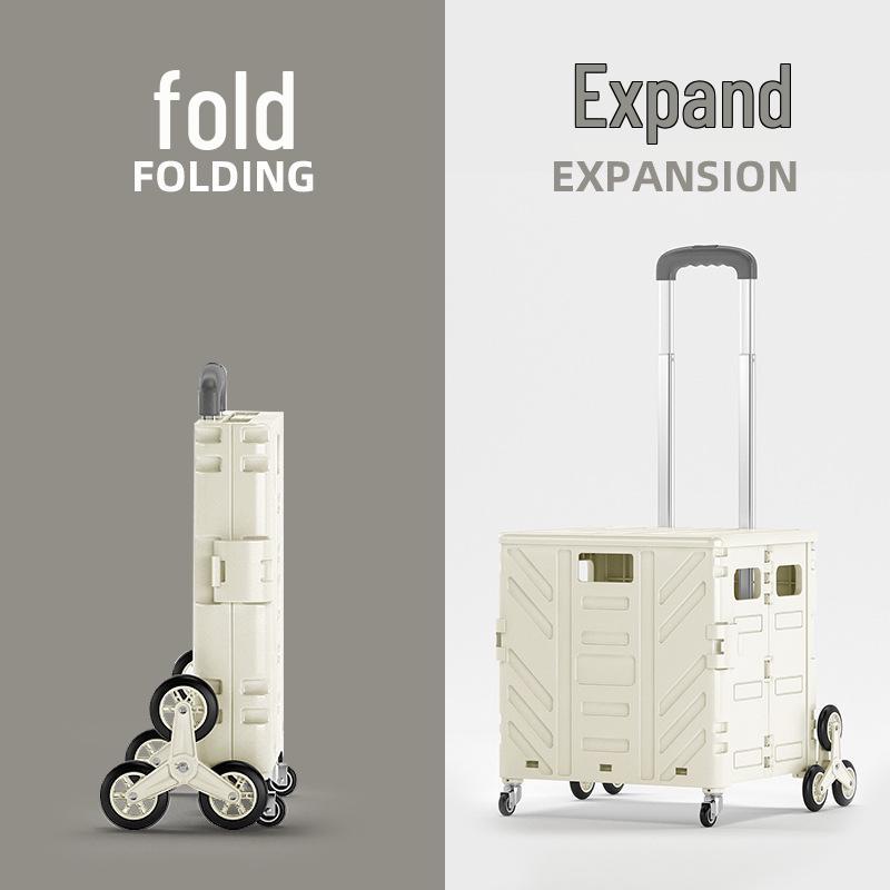 Kompaktní skládací nákupní vozík na schody a pro doručování