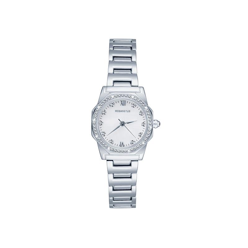 Diamond Fritillary Ladies Watch Fashion Exquisite Octagonal Waterproof Steel Belt Quartz Watch